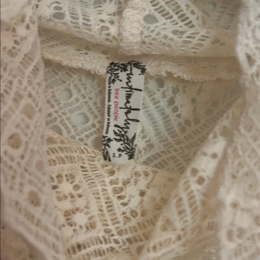 Free People Ivory Lace Blouse - Picture 2 of 4